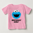Search for birthday baby girl tshirts Cookie monster