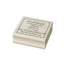 Search for square rubber stamps Return address