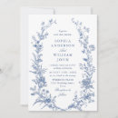 Search for french blue wedding invitations Toile de jouy