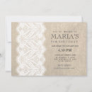 Search for burlap and lace birthday invitations Rustic