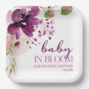Search for violet floral plates Baby shower