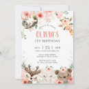 Search for forest friends invitations Cute animals