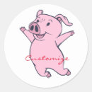 Search for happy pink pig stickers Cute