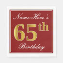 Search for 65th birthday napkins Elegant