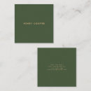 Search for dark green business cards Minimalist