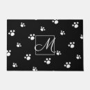 Search for dog paw print doormats Black and white