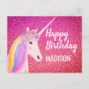 Search for rainbow glitter cards Unicorn