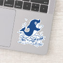 Search for cute blue dolphin stickers Cartoon