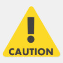 Search for yellow caution stickers Hazard