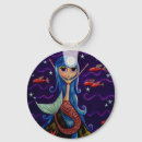 Search for mermaid art key rings Moon