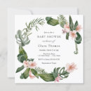 Search for hibiscus baby shower invitations Greenery
