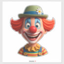 Search for cartoon clown stickers Circus