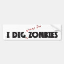 Search for zombies bumper stickers Red