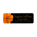 Search for orange flower return address labels Botanical
