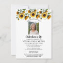 Search for sunflower celebration of life invitations Bereavement