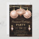 Search for rose gold christmas invitations Baubles