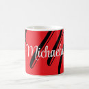 Search for red black white mugs Typography