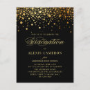 Search for confetti graduation invitations Gold foil