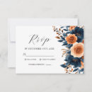Search for blue and orange wedding rsvp cards Boho