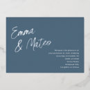 Search for dusty blue and silver wedding invitations Simple