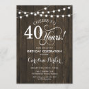 Search for rustic 40th birthday invitations String lights