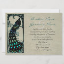 Search for vintage peacock wedding invitations Formal
