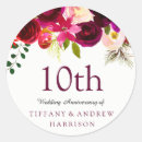 Search for 10th anniversary stickers Floral