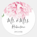 Search for pink peonies wedding stickers Elegant