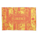 Search for bright orange pillowcases Floral