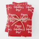 Search for happy valentines day wrapping paper Red