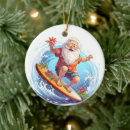 Search for surfing christmas tree decorations Watercolor