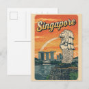 Search for merlion postcards Singapore city