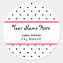 Search for pink polka dot stickers Address