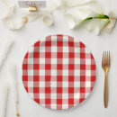 Search for red checkered plates Rustic