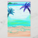 Search for palm tree stationery stationery paper Beach