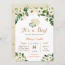 Search for white baby boy shower invitations Floral