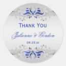 Search for silver and blue wedding stickers Chic