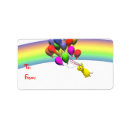 Search for birthday balloons return address labels Rainbow