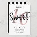 Search for rose gold and white birthday invitations Simple