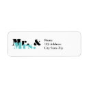 Search for couple wedding return address labels Mr and mrs