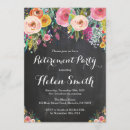 Search for floral retirement party invitations Pink
