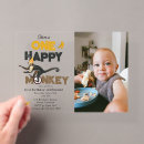 Search for monkey 1st birthday invitations Banana