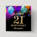 Search for 1 of colours badges 21st birthday