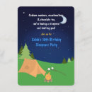 Search for boys sleepover birthday invitations Camping