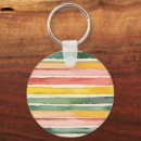 Search for and green stripe key rings Red