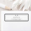 Search for masculine monogram return address labels Professional