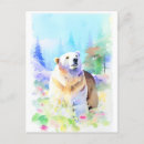 Search for watercolor bear postcards Forest