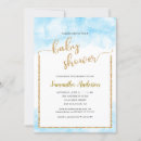 Search for blue glitter baby shower invitations Elegant