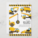 Search for big truck birthday invitations Modern