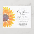 Search for sunflower baby invitations Watercolor
